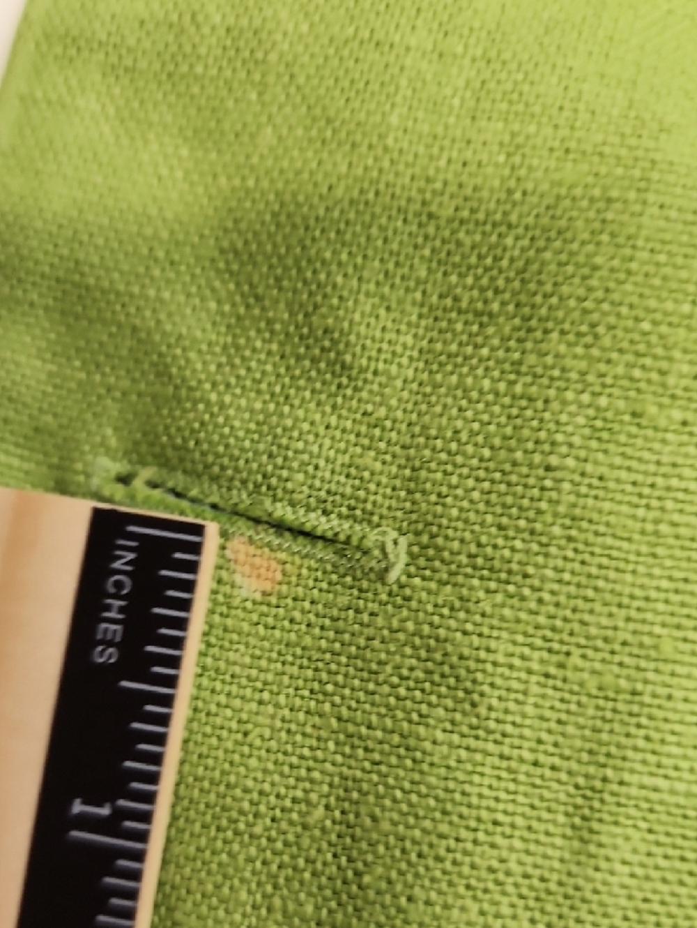 Scaasi Lime Green Linen Cropped Jacket Textured Button Blazer Size 12 - Picture 11 of 16